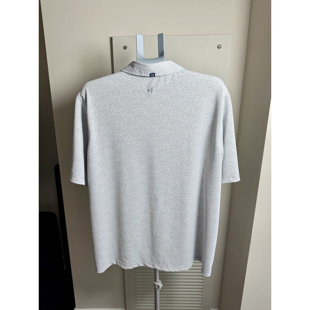 Cutter & Buck Mens Virtue Botanical Print Golf Polo Gray White Gardner Logo XL - Picture 6 of 11